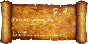 Falusi Arabella névjegykártya